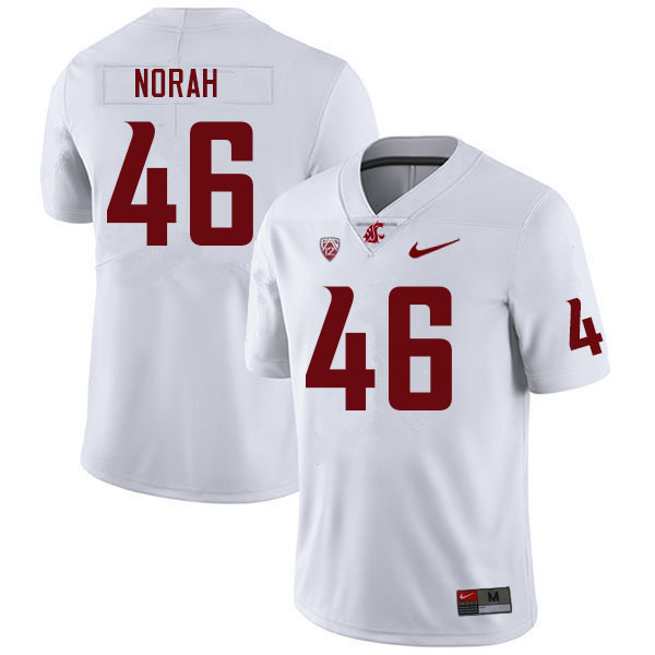 Men #46 Cole Norah Washington State Cougars College Football Jerseys Sale-White - Click Image to Close